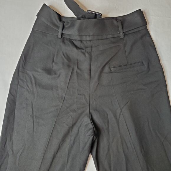 Mango Women's Size 8 NWT Belted Tapered Leg Pants Black - Picture 6 of 8